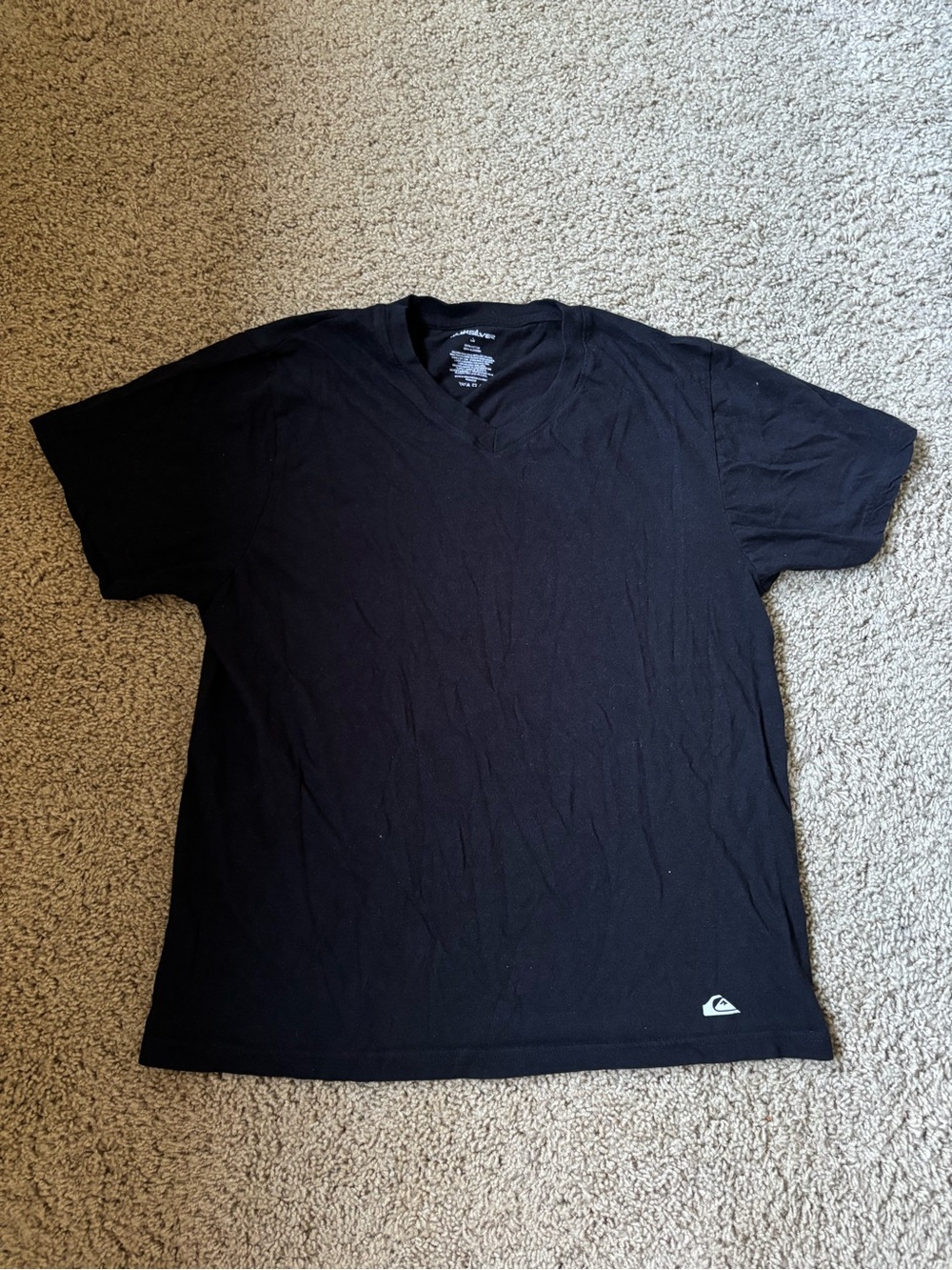 Quiksilver Men's Black V-Neck Tee